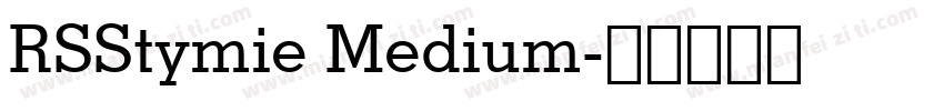 RSStymie Medium字体转换
